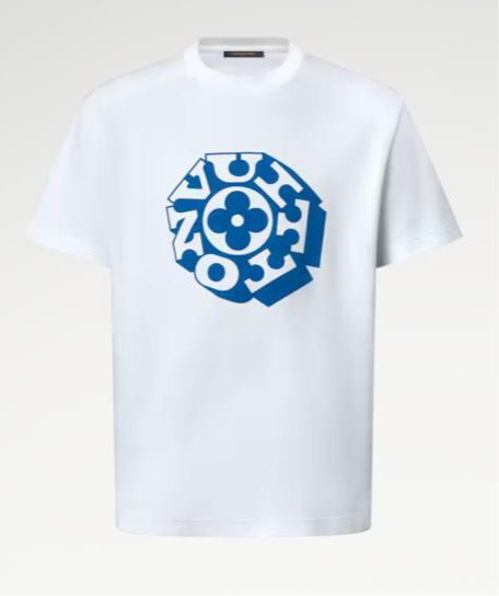 LV Printed signature T-shirt
